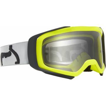 Motocross Brille Fox Airspace 2 Prix neongelb/ grau Seitenansicht