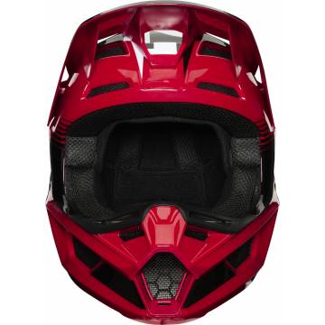 Motocross Helm Fox V2 Hayl , rot/schwarz für Kinder mit offenen Visier