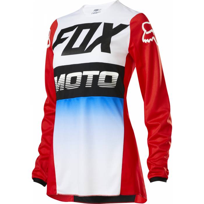 Motocross Jersey Fox WMNS 180 Fyce , rot/weiss/schwarz Motocross Jersey Fox WMNS 180 Fyce , rot/weiss/schwarz