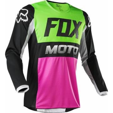 Motocross Jersey Fox Youth 180 Fyce, bunt Motocross Jugend Vorderansicht