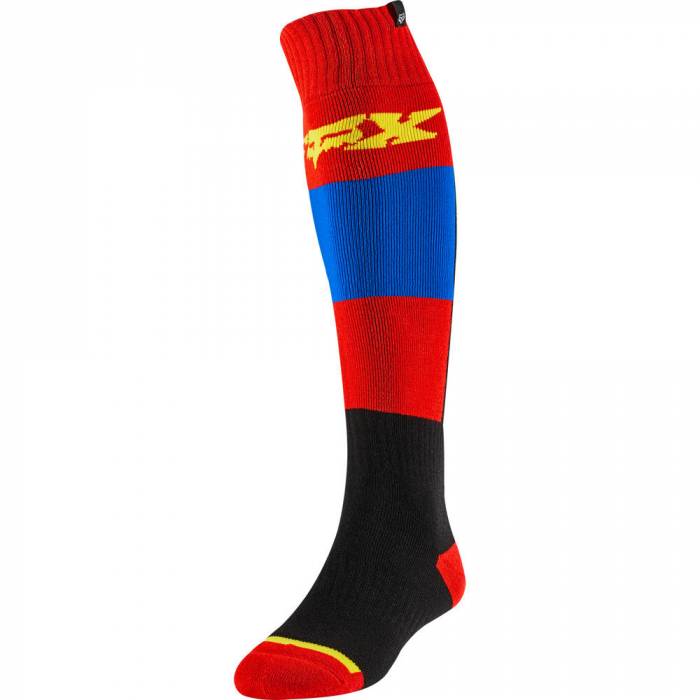 Motocross Socken Fox FRI Thin Linc, rot,schwarz/blau Motocross Socken Fox FRI Thin Linc, rot,schwarz/blau