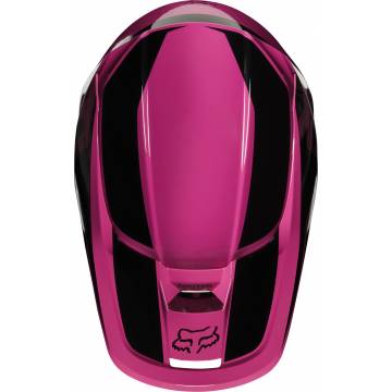 Motocross Helm Fox V1 Prix ,  pink/schwarz Komplettansicht