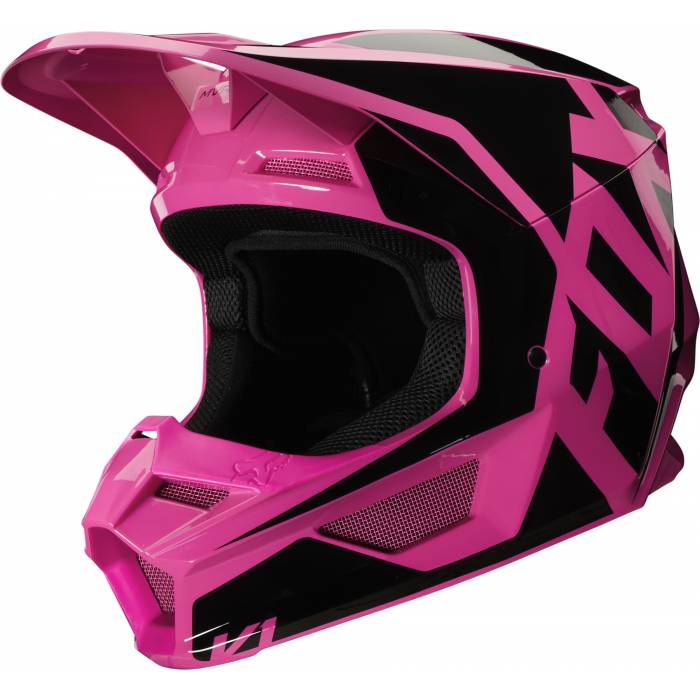 Fox Helm V1 Prix Motocross, pink/schwarz