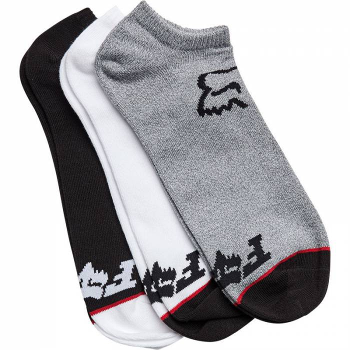 Fox No Show Socken, schwarz, weiss und grau Größe S-M Fox No Show Socken, schwarz, weiss und grau Größe S-M
