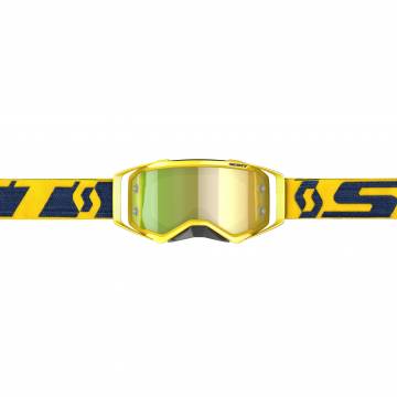 Scott Prospect Motocross Brille, gelb/dunkelblau Vorderansicht