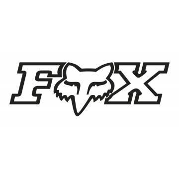 Fox F-Head-X Sticker 18", schwarz