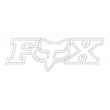 Fox F-Head-X Sticker 18", weiss