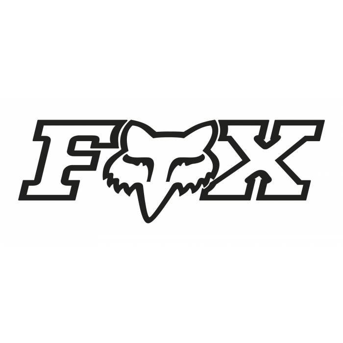 Fox Auto Aufkleber Big Head Sticker 26 inch 66 cm schwarz weiß