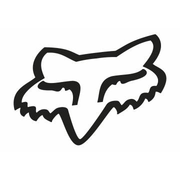 Fox Head Sticker 28", schwarz