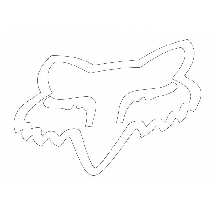 Fox Head Sticker, 03267-008-OS Fox Head Sticker, 03267-008-OS
