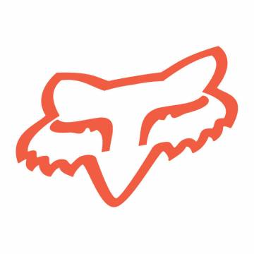 Fox Head Sticker 2", neon orange