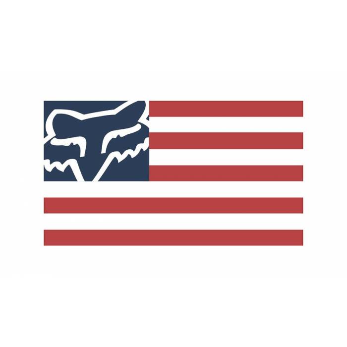 Fox Flag Sticker, 23386-574-OS Fox Flag Sticker, 23386-574-OS