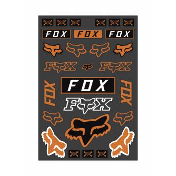 Fox HEAD Aufkleber ca 11 x 8 cm schwarz 