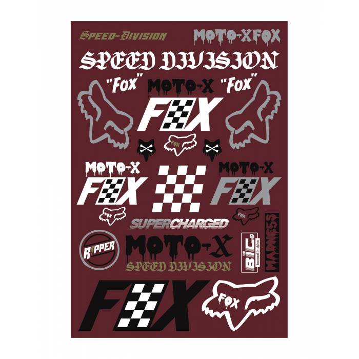 Fox Czar Track Pack Stickerbogen, 23662-465-OS