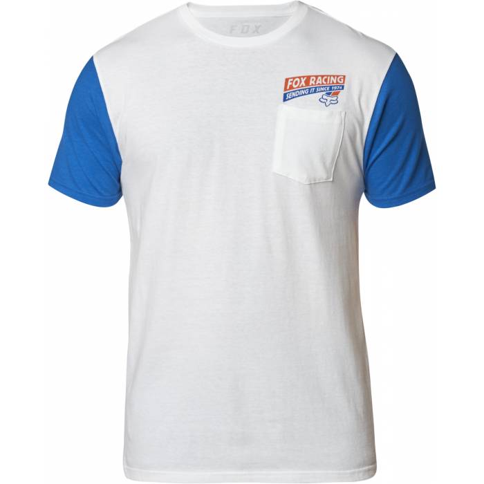 Fox Sending It Premium T-Shirt, weiss-blau, 24910-059 Fox Sending It Premium T-Shirt, weiss-blau, 24910-059