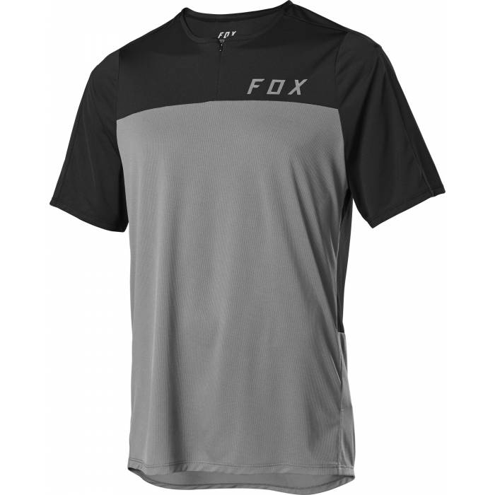 FOX MTB Jersey Flexair Zip | grau-schwarz | 25121-052