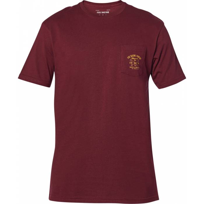 FOX Wrenched Premium Pocket T-Shirt, dunkelrot, 26015-527 FOX Wrenched Premium Pocket T-Shirt, dunkelrot, 26015-527
