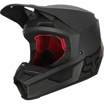 FOX V1 Matte Motocross Helm, schwarz matt, 27740-255