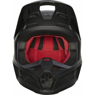 FOX V1 Matte Kinder Motocross Helm, schwarz matt, 27737-255 Frontansicht