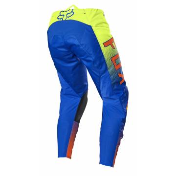 FOX 180 Oktiv Kinder Motocross Hose, blau/neongelb, 25865-002 Rückansicht