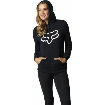 FOX Boundary Damen Hoodie, schwarz/weiss, 25698-001 Ansicht Kapzuze aufgezogen