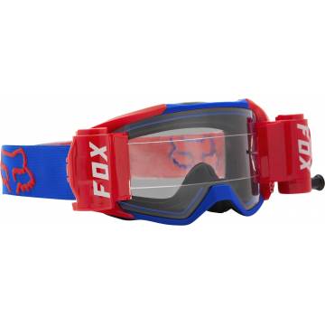 FOX Vue Stray Roll Off Motocross Brille | blau-orange | 25829-002-OS Seitenansicht