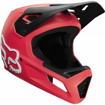 FOX Kinder MTB Downhill Fullface Helm Rampage | rot | 26807-179 Seitenansicht