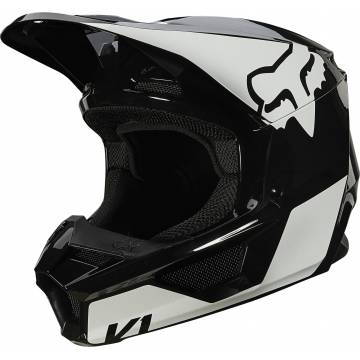 FOX V1 Revn Kinder Motocross Helm | schwarz-weiß
