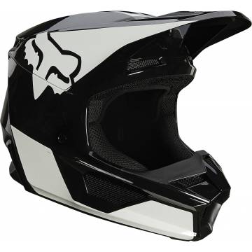 FOX V1 Revn Kinder Motocross Helm | schwarz-weiß | 25876-018 Seitenansicht