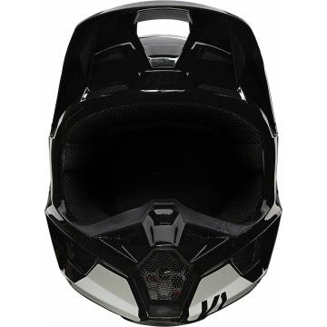 FOX V1 Revn Kinder Motocross Helm | schwarz-weiß | 25876-018 Ansicht vorne