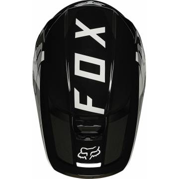 FOX V1 Revn Kinder Motocross Helm | schwarz-weiß | 25876-018 Ansicht oben