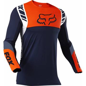 FOX Flexair Jersey Mach One | dunkelblau orange | 25748-007 Seitenansicht