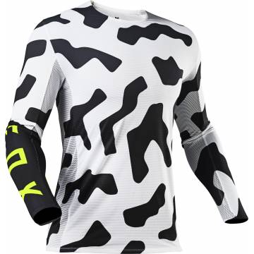 FOX Flexair Jersey Psycosis | weiß schwarz  | 25750-018 Seitenansicht