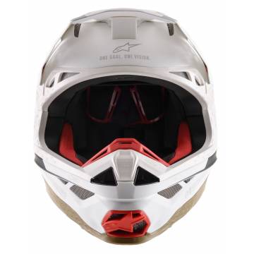 ALPINESTARS Limited Edition Squad 20 Supertech M8 Helm | weiß silber gold | 8302720-259 Ansicht Vorderseite