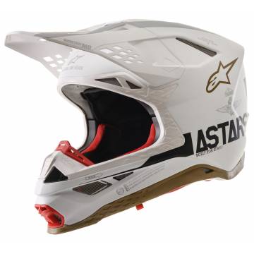 ALPINESTARS Limited Edition Squad 20 Supertech M8 Helm | weiß silber gold | 8302720-259