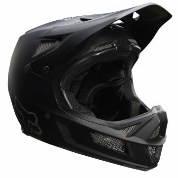 Fox Rampage Comp Mountainbike Fullface Helm | schwarz matt | 26361-255 Seitenansicht