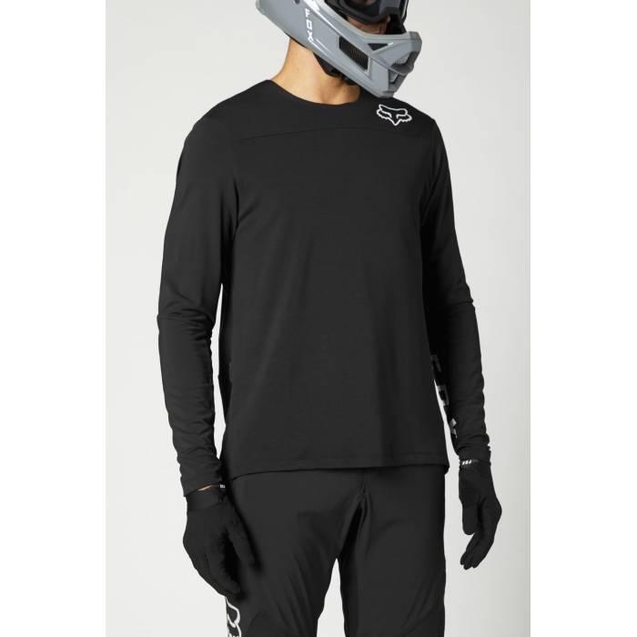 FOX MTB Jersey Defend Delta | langarm | schwarz | 25123-021 Ansicht Vorderseite FOX MTB Jersey Defend Delta | langarm | schwarz | 25123-021 Ansicht Vorderseite