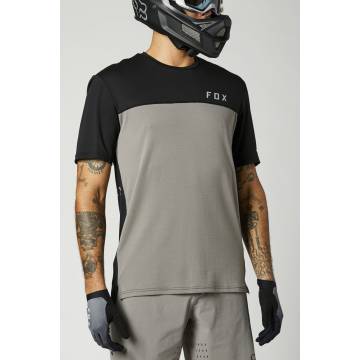 FOX MTB Jersey Flexair Delta | kurzarm | grau schwarz | 27301-052