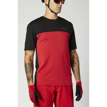 FOX MTB Jersey Flexair Delta | kurzarm | rot schwarz | 27301-555