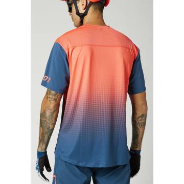 FOX MTB Jersey Flexair | kurzarm | schwarz weiß | 27302-050 Ansicht Rückseite