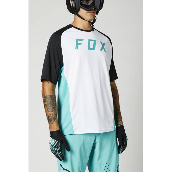 FOX MTB Jersey Defend | kurzarm | weiß schwarz blau | 27630-176 FOX MTB Jersey Defend | kurzarm | weiß schwarz blau | 27630-176