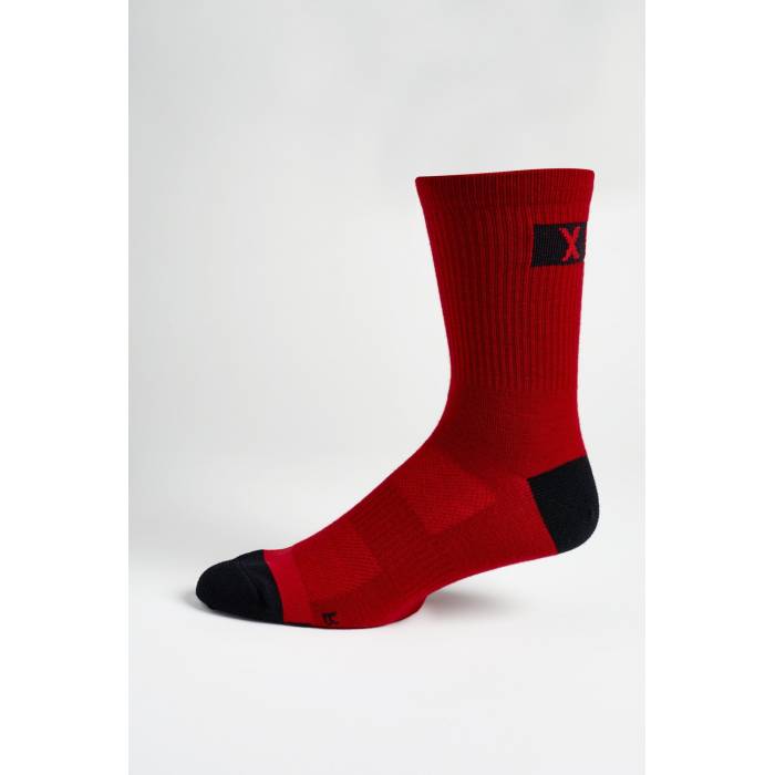 FOX MTB Socken Flexair Merino | 6" lang | rot | 27422-555