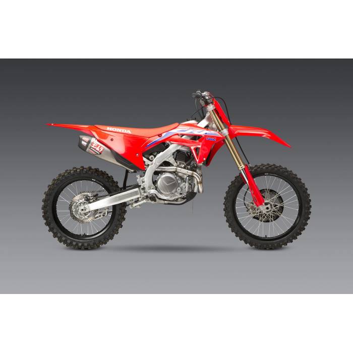 Yoshimura RS-12 Auspuff-Komplettanlage | Honda CRF 450R 2021 | Edelstahl | 225850S320 Seitenansicht Yoshimura RS-12 Auspuff-Komplettanlage | Honda CRF 450R 2021 | Edelstahl | 225850S320 Seitenansicht