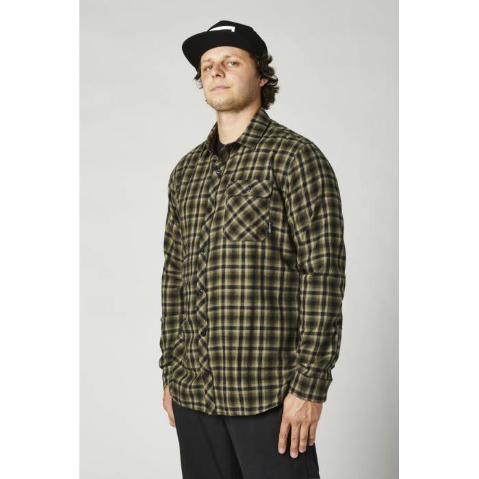 FOX Hemd Reeves Woven | olivgrün schwarz | 26896-099 FOX Hemd Reeves Woven | olivgrün schwarz | 26896-099