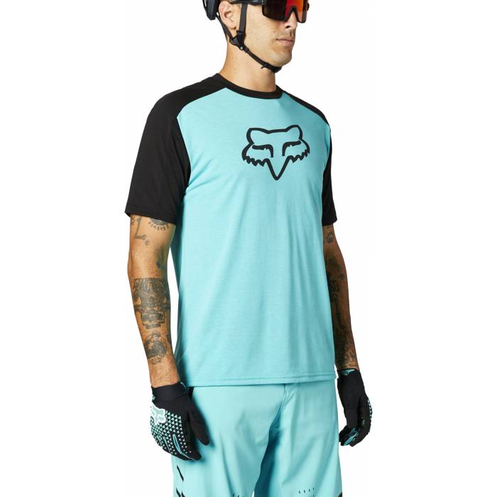 FOX MTB Jersey Ranger DR | kurzarm | hellblau | 27528-176