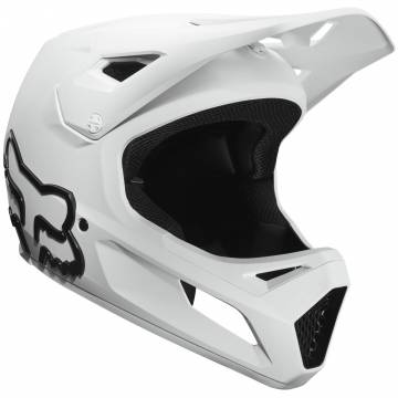 FOX MTB Downhill Helm Rampage | weiß schwarz | 27509-008 Seitenansicht