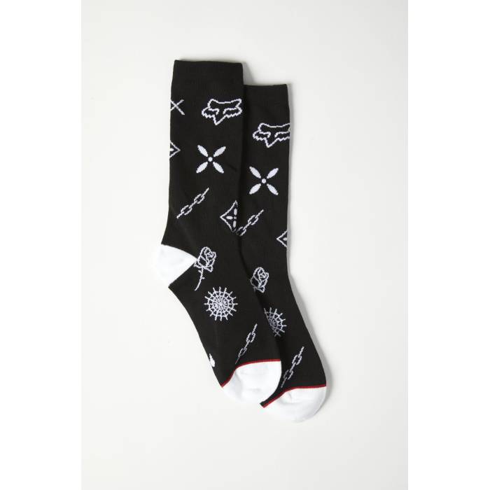 FOX Freizeitsocken Decrypted Crew | schwarz weiß | 27655-001