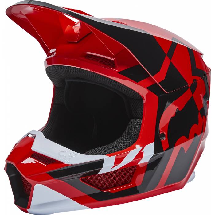 FOX V1 Motocross Helm Lux | rot | 28001-110