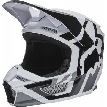 FOX V1 Kinder Motocross Helm Lux | schwarz weiß | 28356-018 White Black