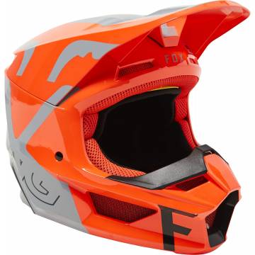FOX V1 Kinder Motocross Helm Lux | orange grau | 28358-172 Größe S